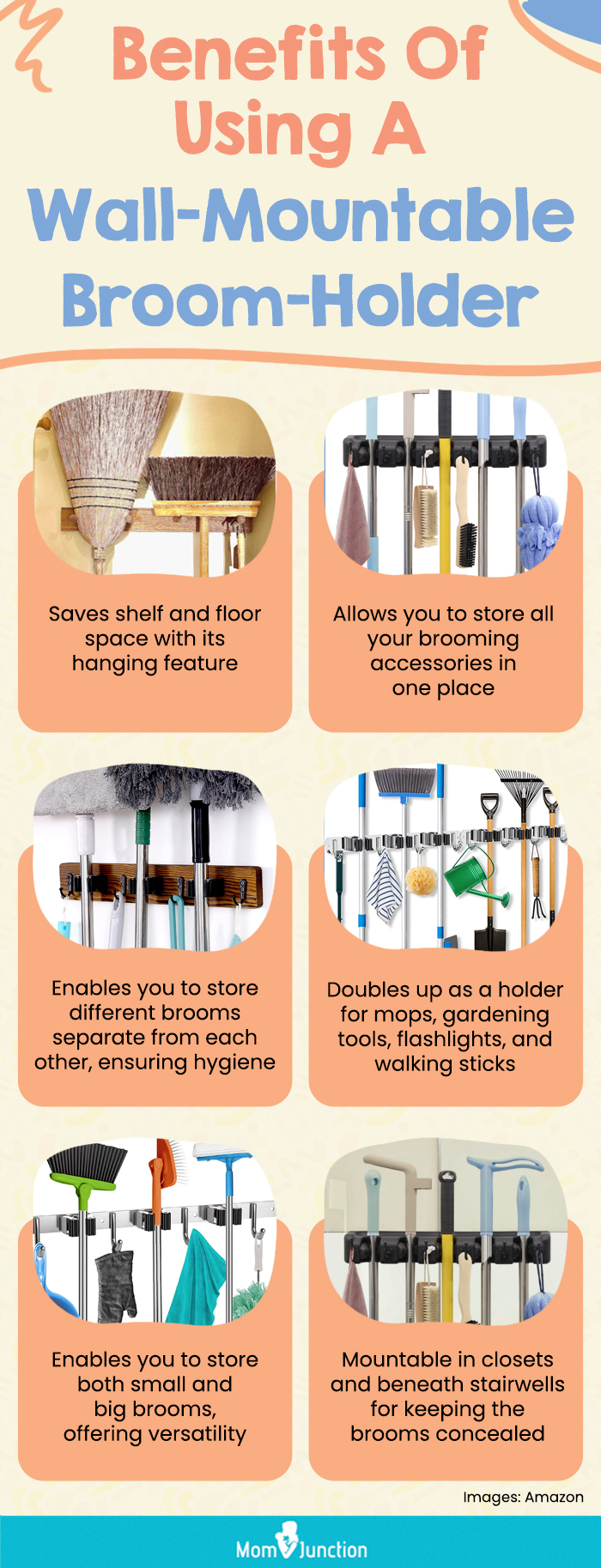 Benefits Of Using A Wall Mountable Broom Holder(infographic)