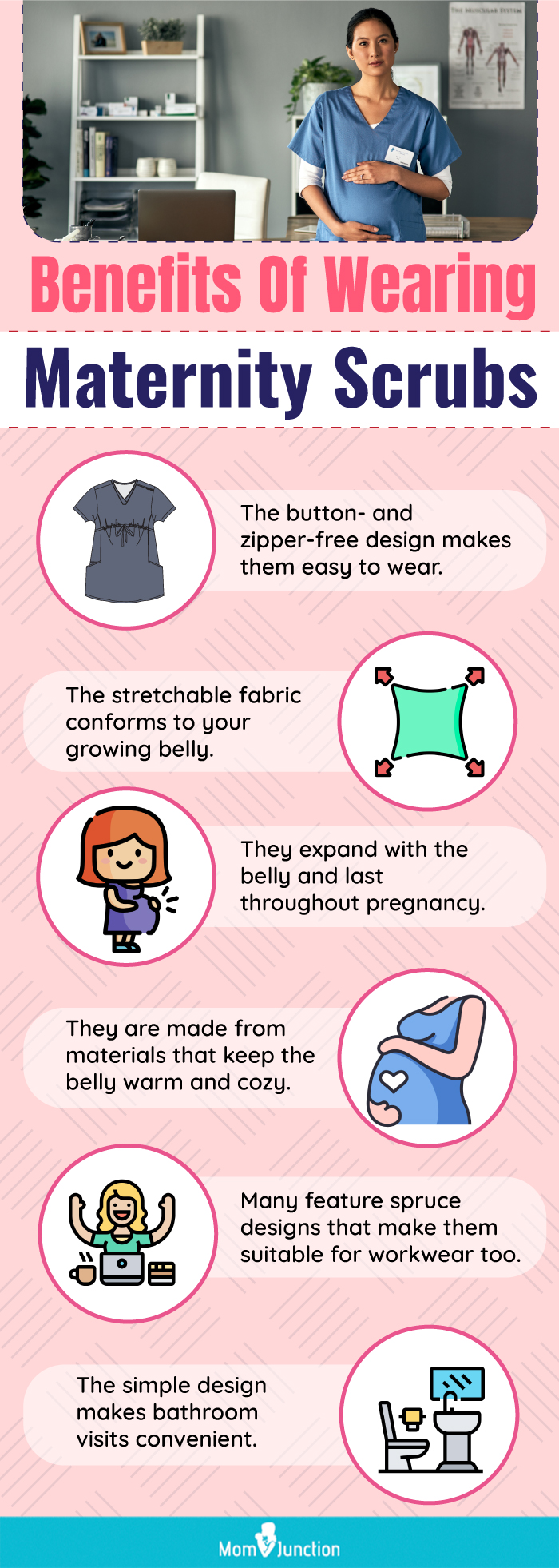 Benefits Of Wearing Maternity Scrubs (infographic)