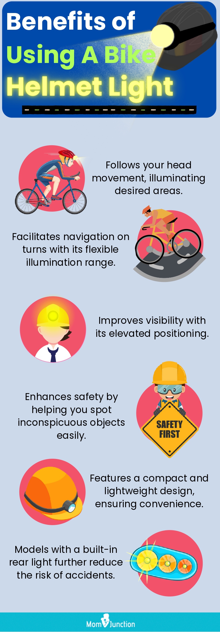 Benefits Of Using A Bike Helmet Light (infographic)