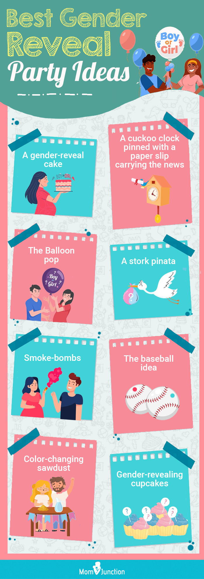 best gender reveal party ideas (infographic)