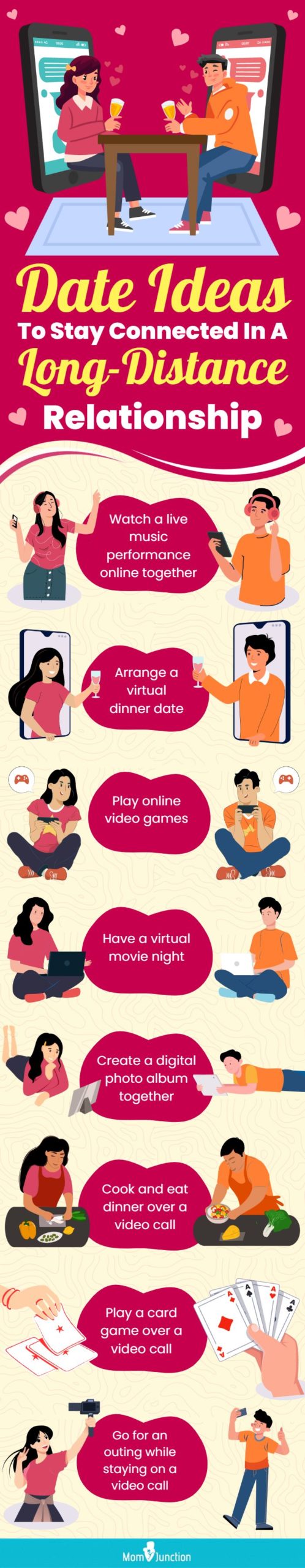date ideas to stay connected in a long distance relationship (infographic)