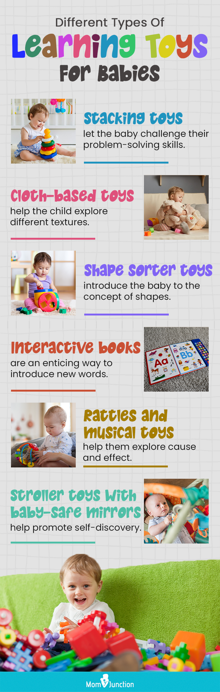 Different Types Of Learning Toys For Babies (infographic)