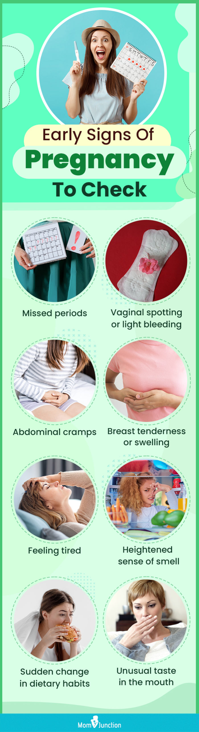 early signs of pregnancy to check (infographic)