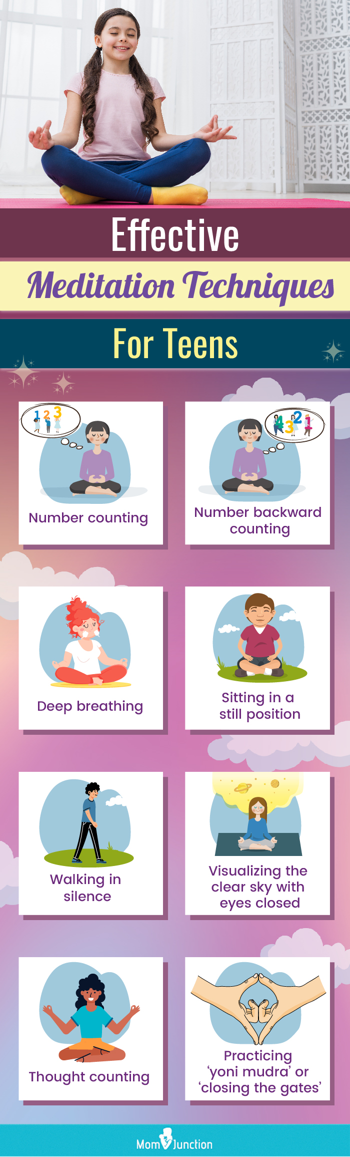 effective meditation techniques for teens (infographic)