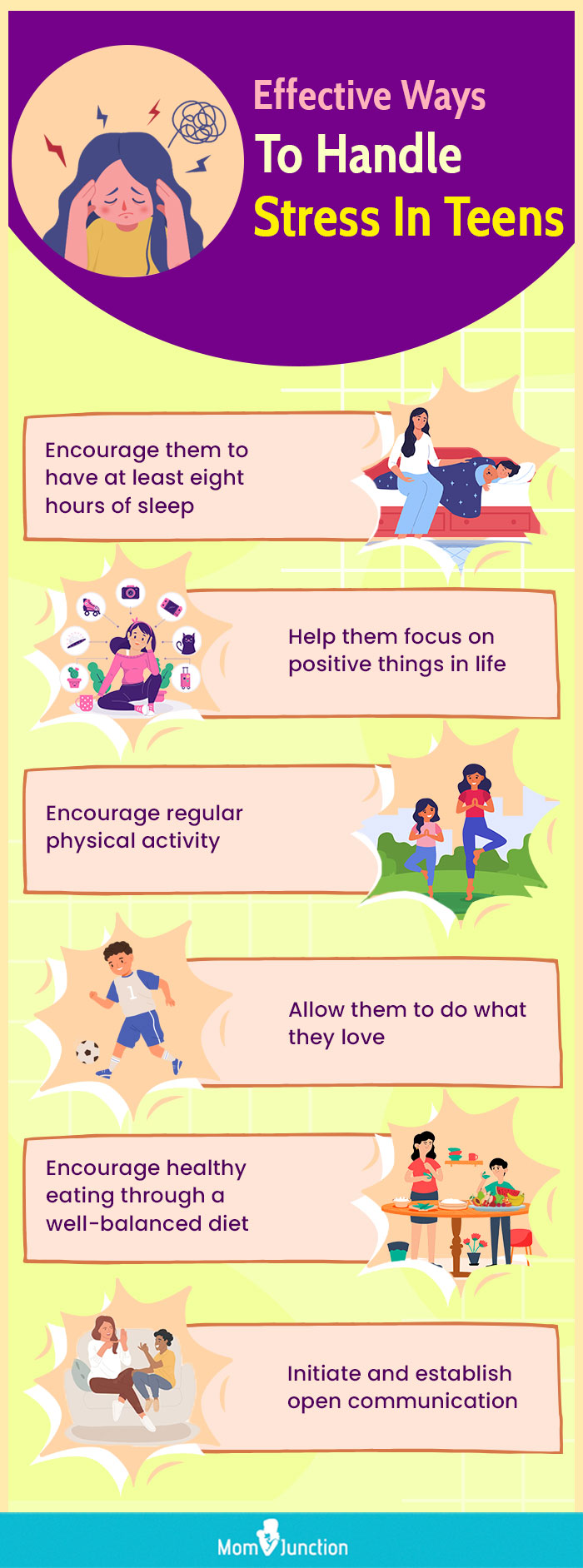 effective ways to handle stress in teens (infographic)