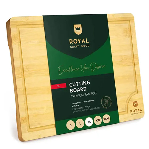 Best BPA-Free: Extra Large Organic Bamboo Cutting Board with Juice Groove