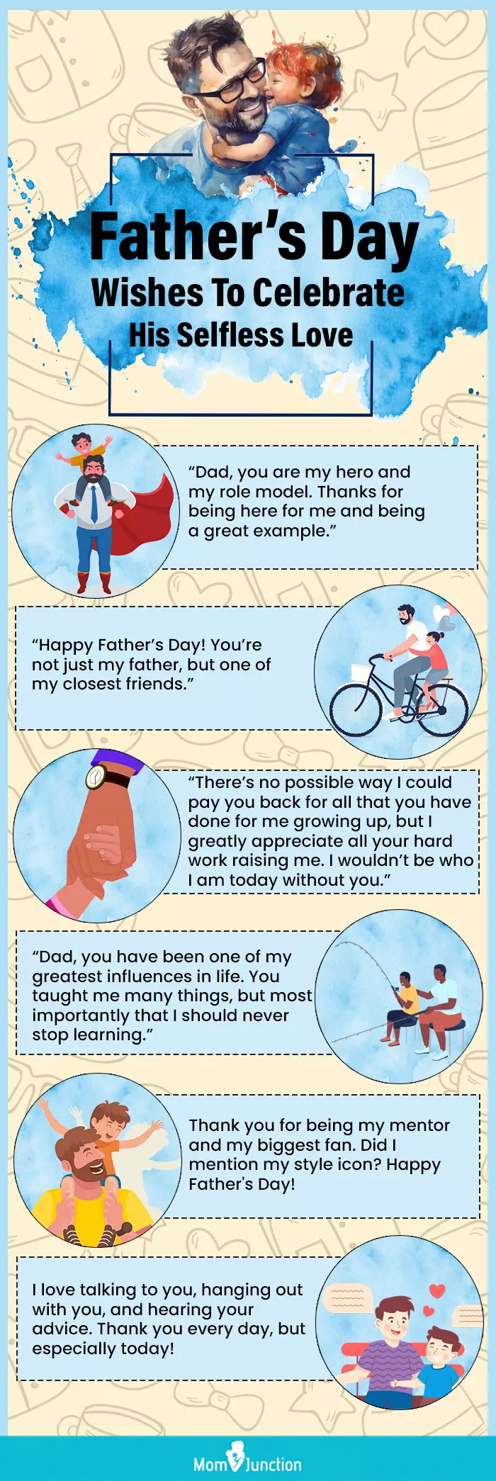 fathers day wishes to celebrate his selfless love (infographic)