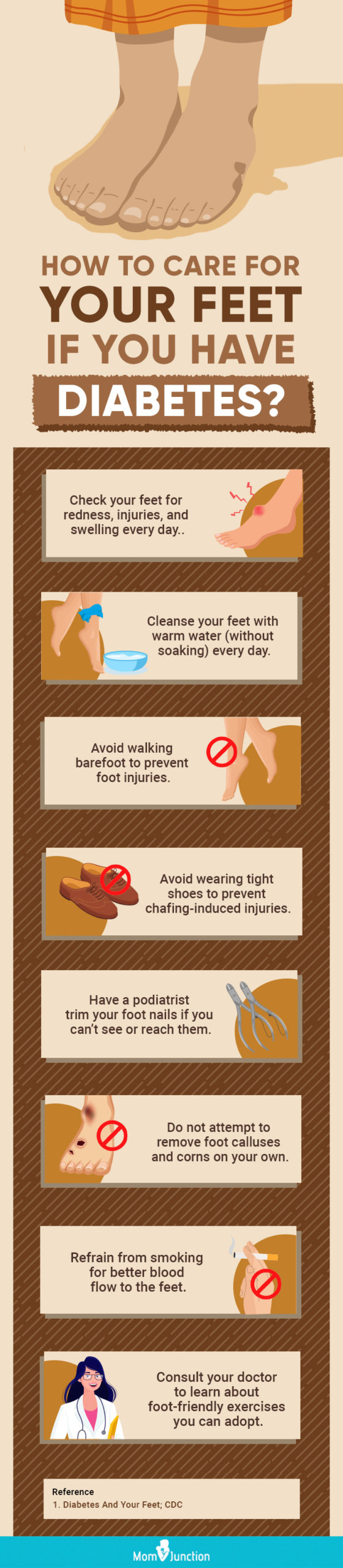 How To Care For Your Feet If You Have Diabetes? (infographic)
