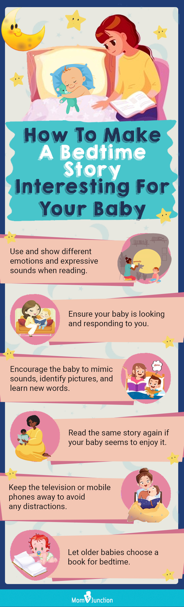 how to make a bedtime story interesting for your baby (infographic)