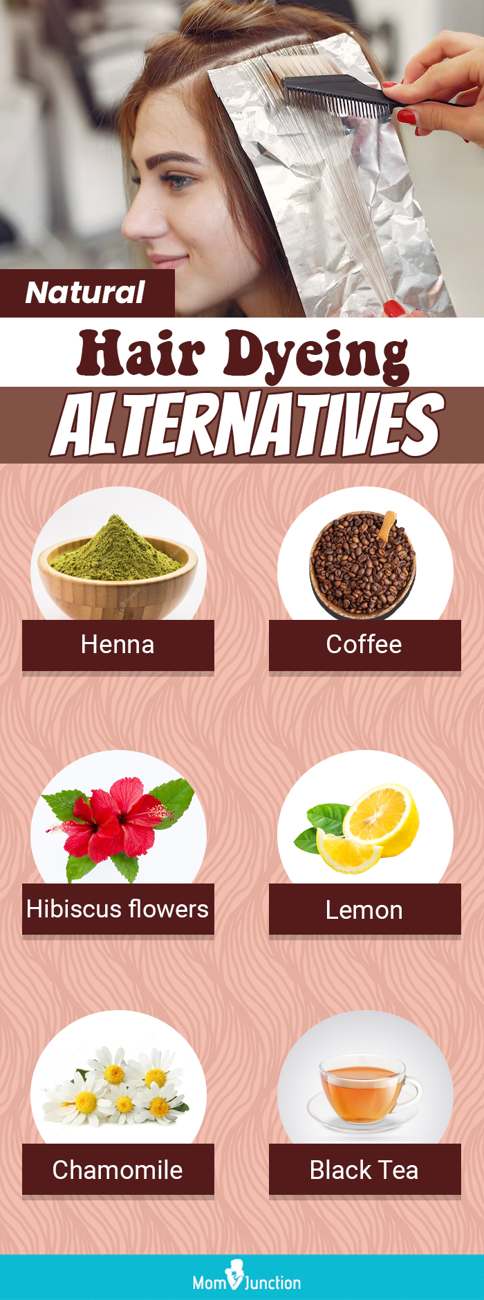 natural hair dyeing alternatives (infographic)