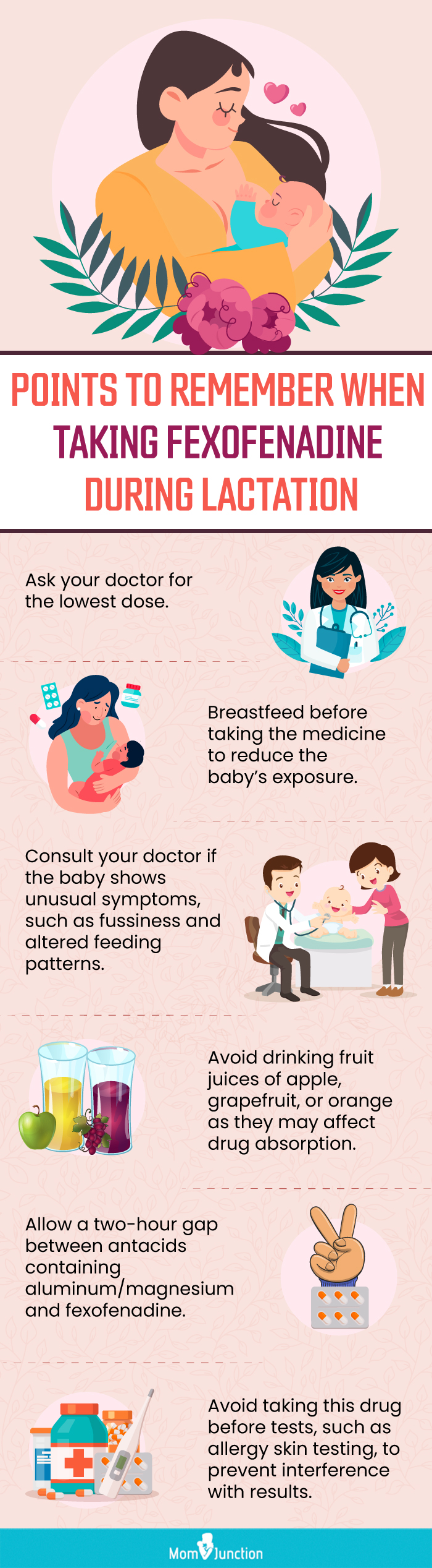 points to remember when taking fexofenadine during lactation (infographic)