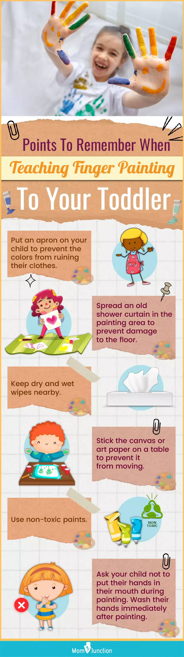 points to remember when teaching finger painting to your toddler (infographic)