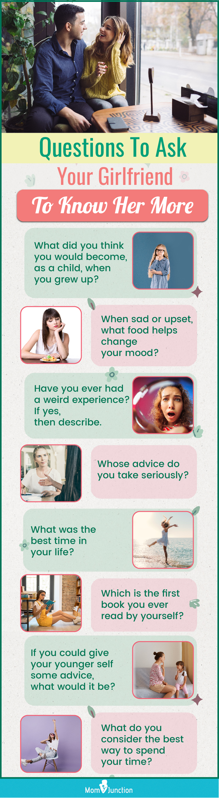 questions to ask your girlfriend to know her more (infographic)