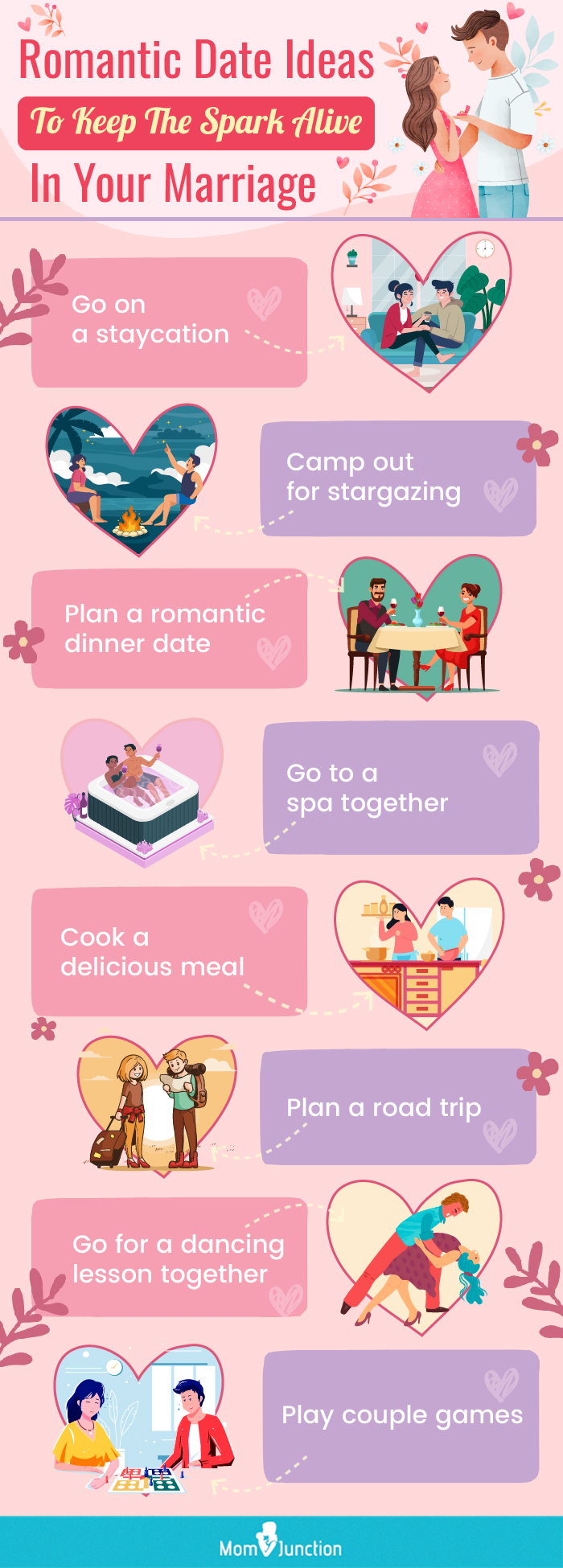 romantic date ideas to keep the spark alive in your marriage (infographic)