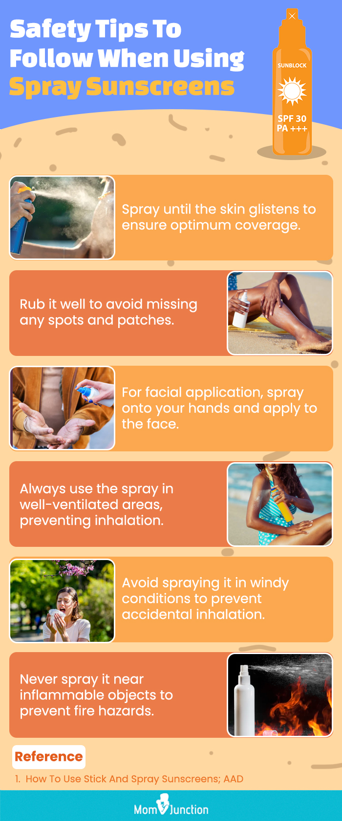 Safety Tips To Follow When Using Spray Sunscreens (infographic)