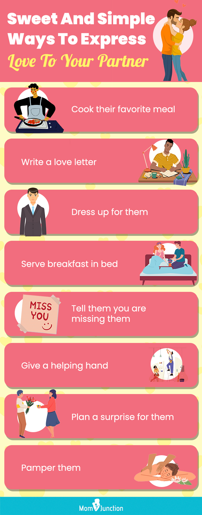 sweet and simple ways to express love to your partner (infographic)