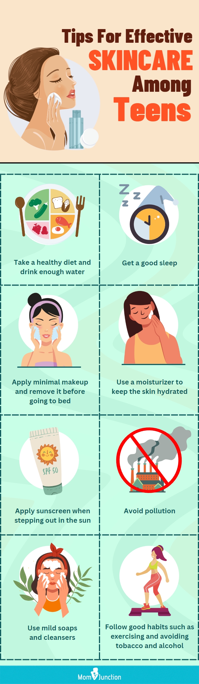 tips for effective skincare among teens (infographic)