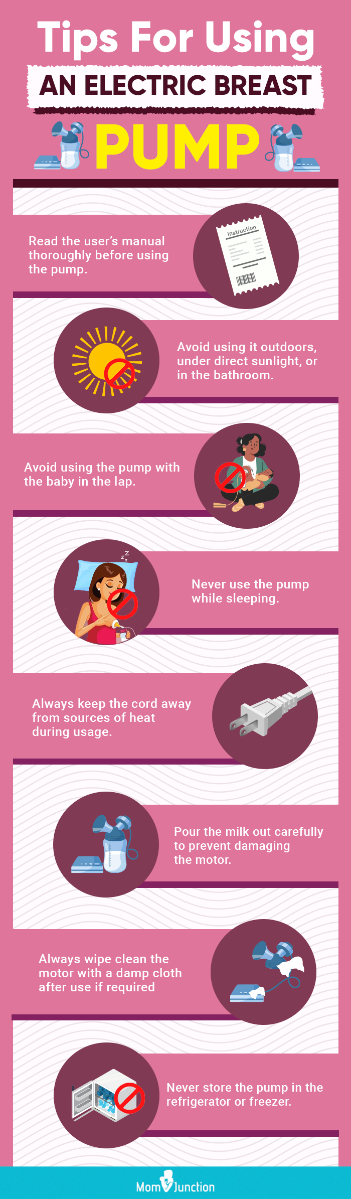 Tips For Using An Electric Breast Pump (infographic)