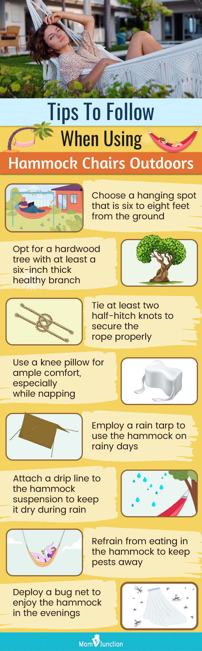 Tips To Follow When Using Hammock Chairs Outdoors (infographic)
