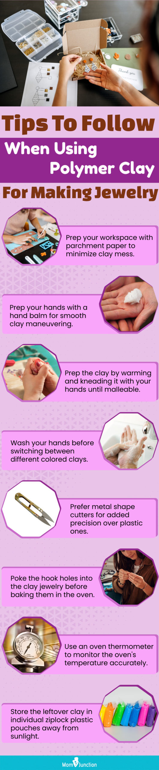 Tips To Follow When Using Polymer Clay For Making Jewelry (infographic)