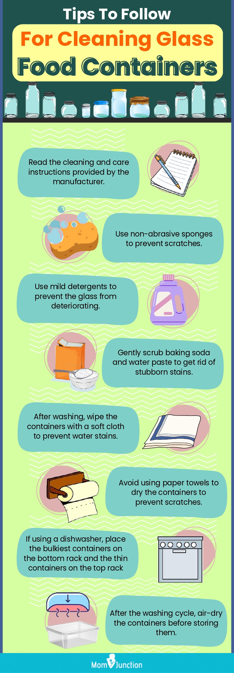 Tips To Follow For Cleaning Glass Food Containers (infographic)