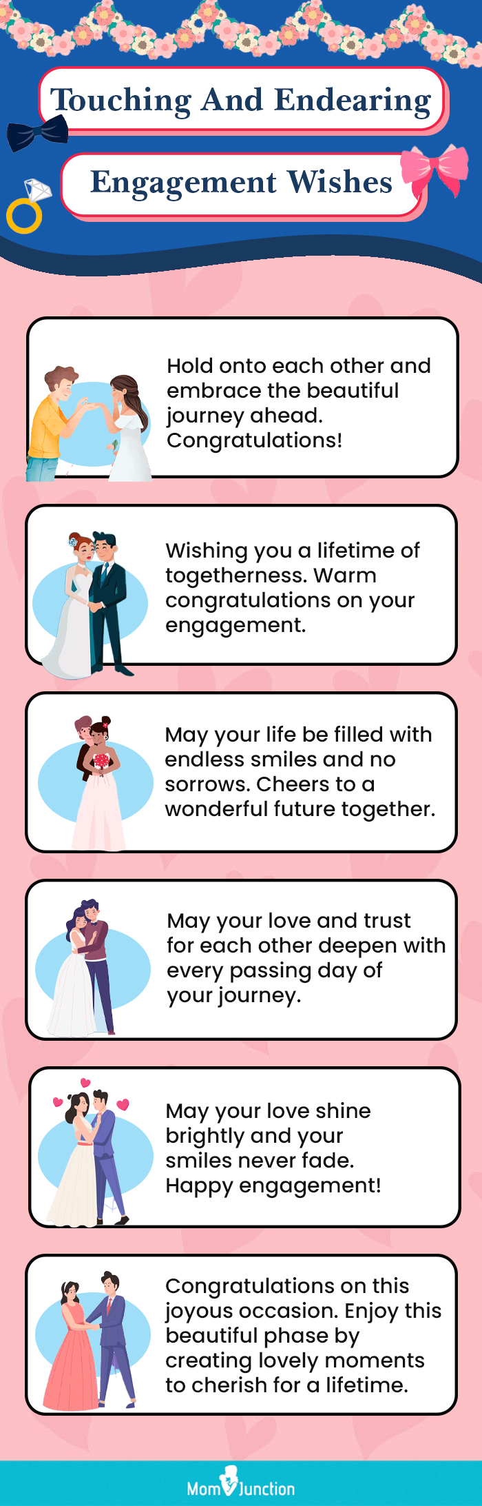 touching and endearing engagement wishes (infographic)