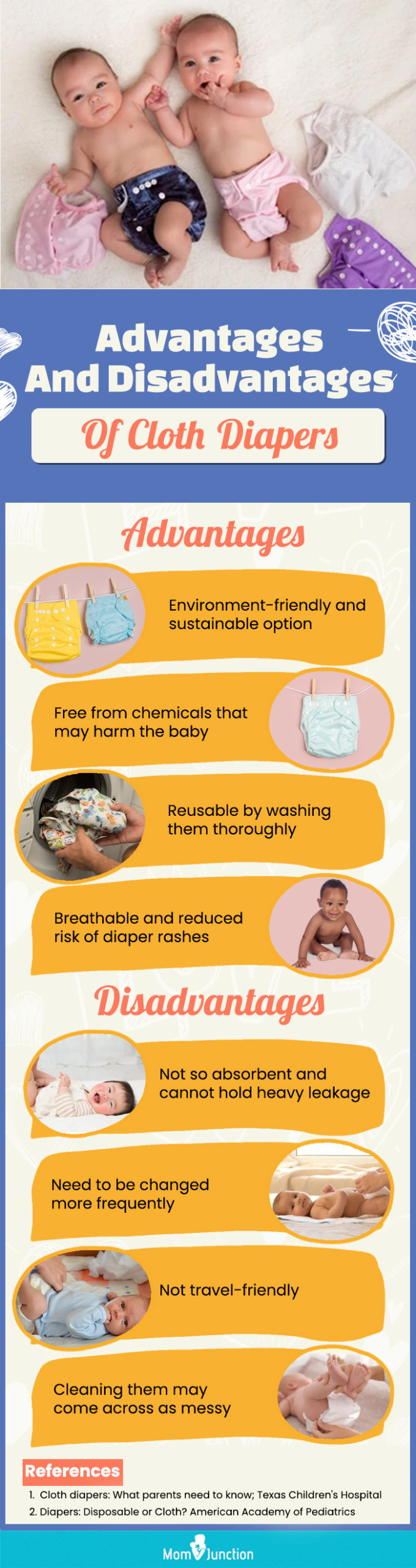 Advantages And Disadvantages Of Cloth Diapers (infographic)