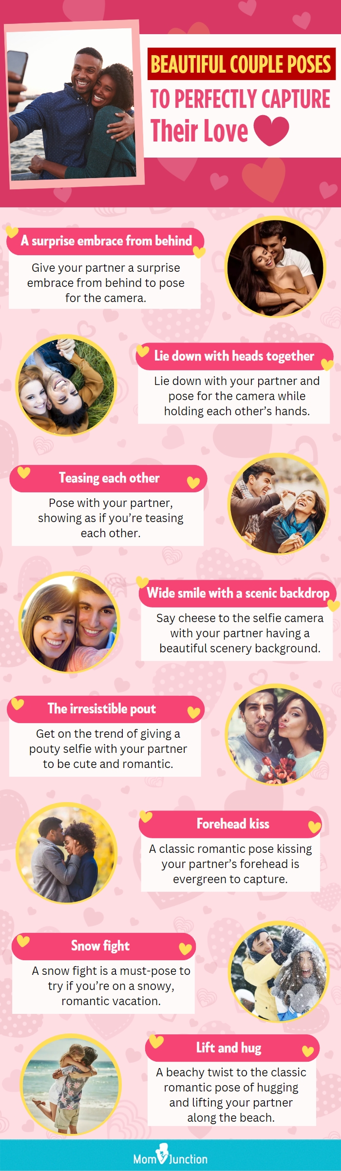 beautiful couple poses to perfectly capture their love (infographic)