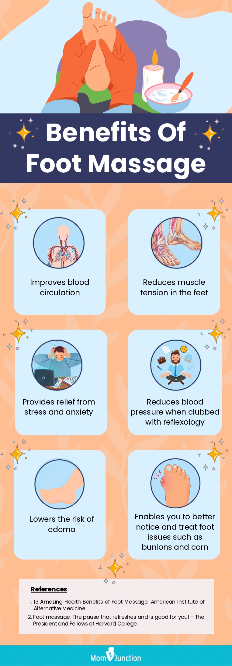 Benefits Of Foot Massage (infographic)