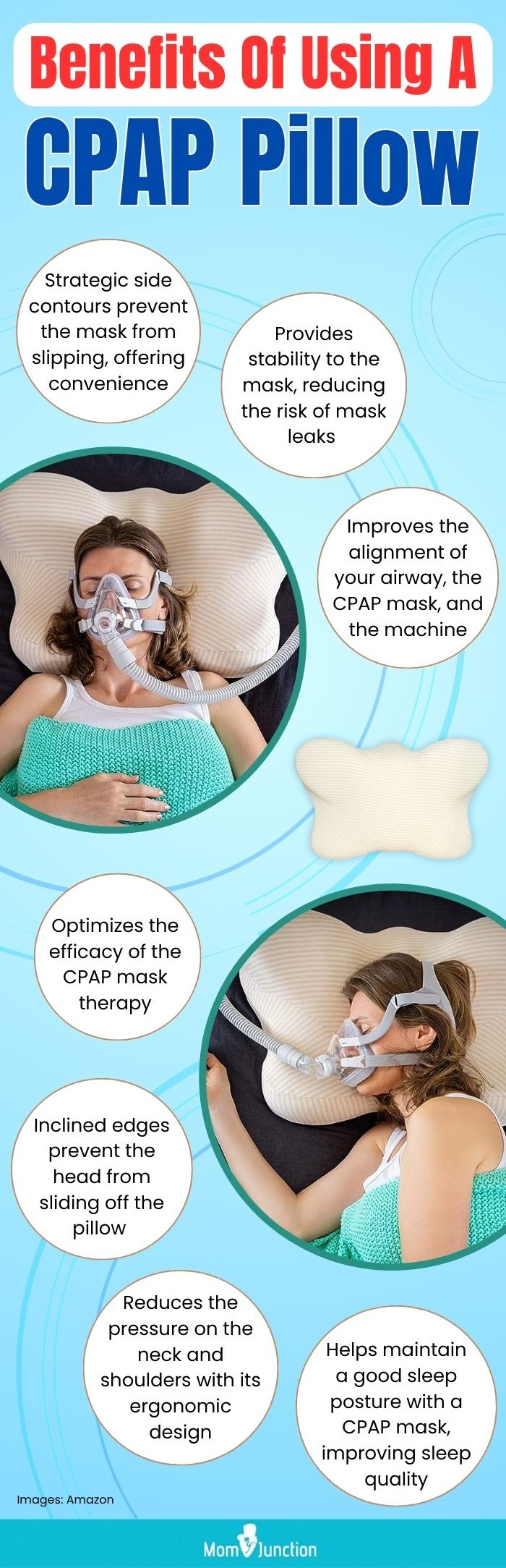 Benefits Of Using A CPAP Pillow (infographic)