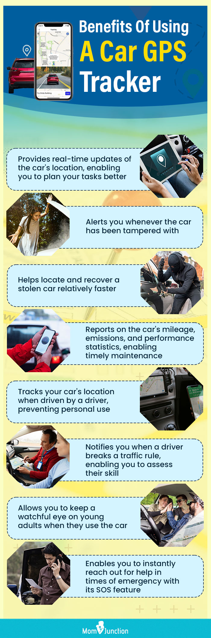 Benefits Of Using A Car GPS Tracker (infographic)