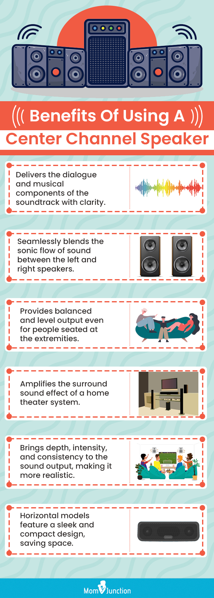 Benefits Of Using A Center Channel Speaker (infographic)