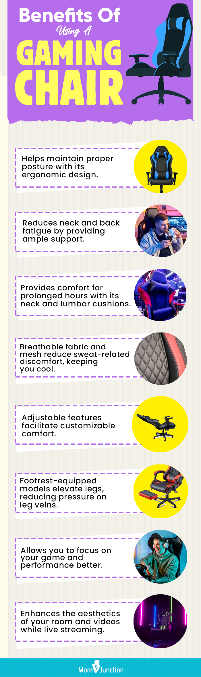 Benefits Of Using A Gaming Chair (infographic)