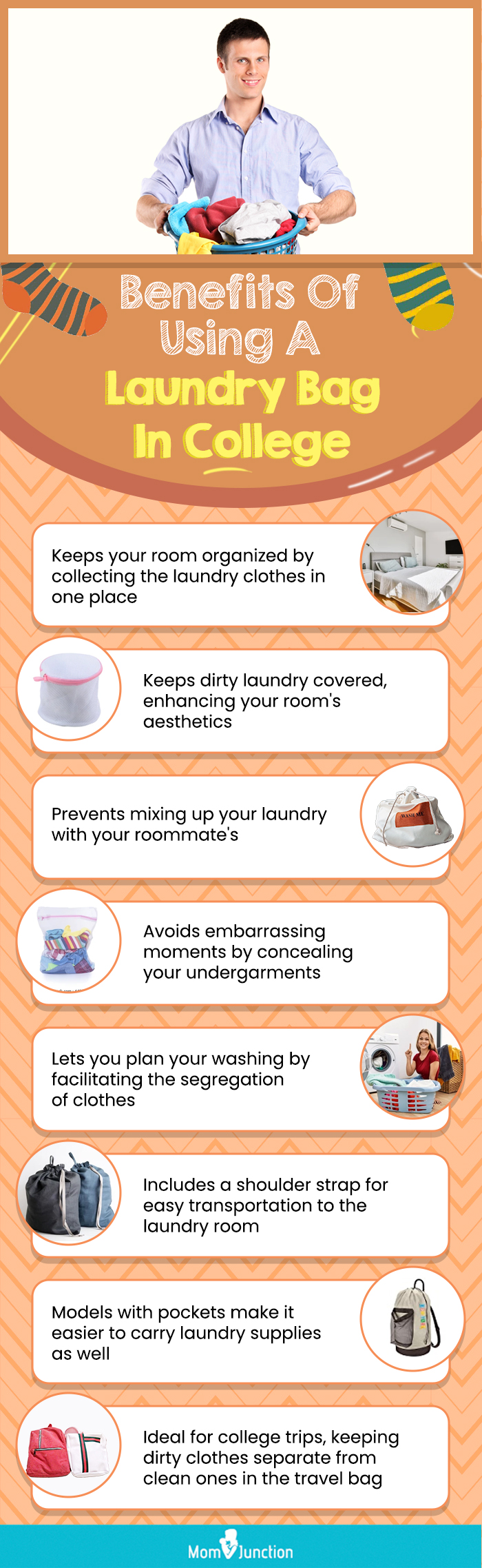 Benefits Of Using A Laundry Bag In College (infographic)