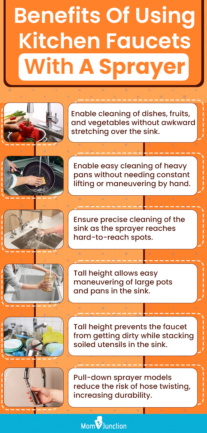 Benefits Of Using Kitchen Faucets With A Sprayer (infographic)