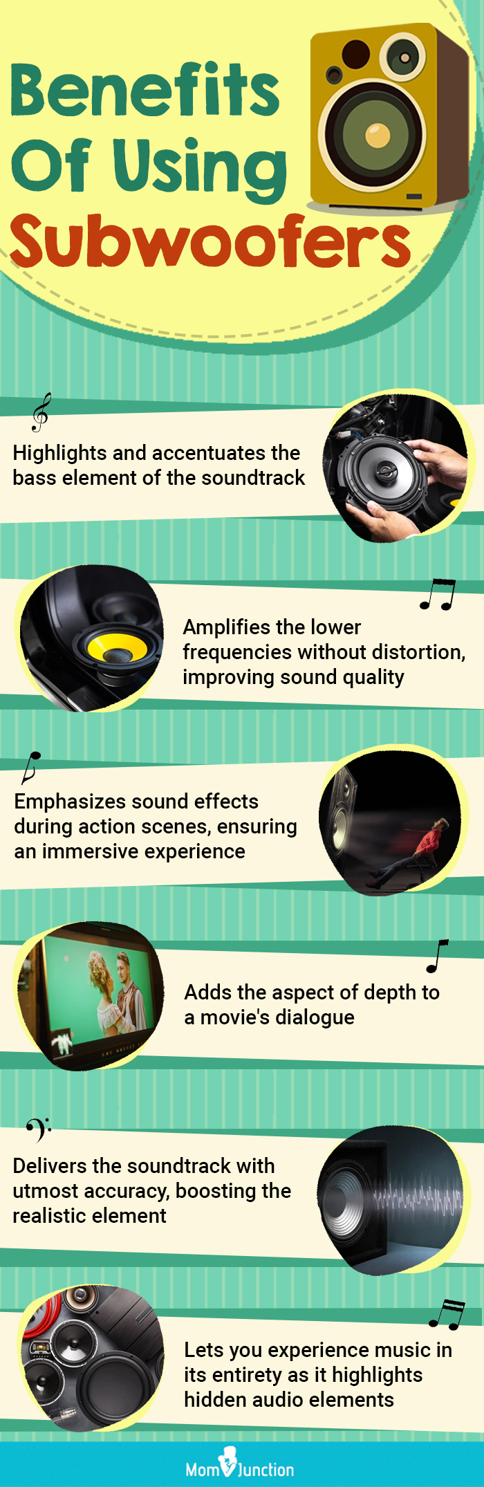 Benefits Of Using Subwoofers (infographic)