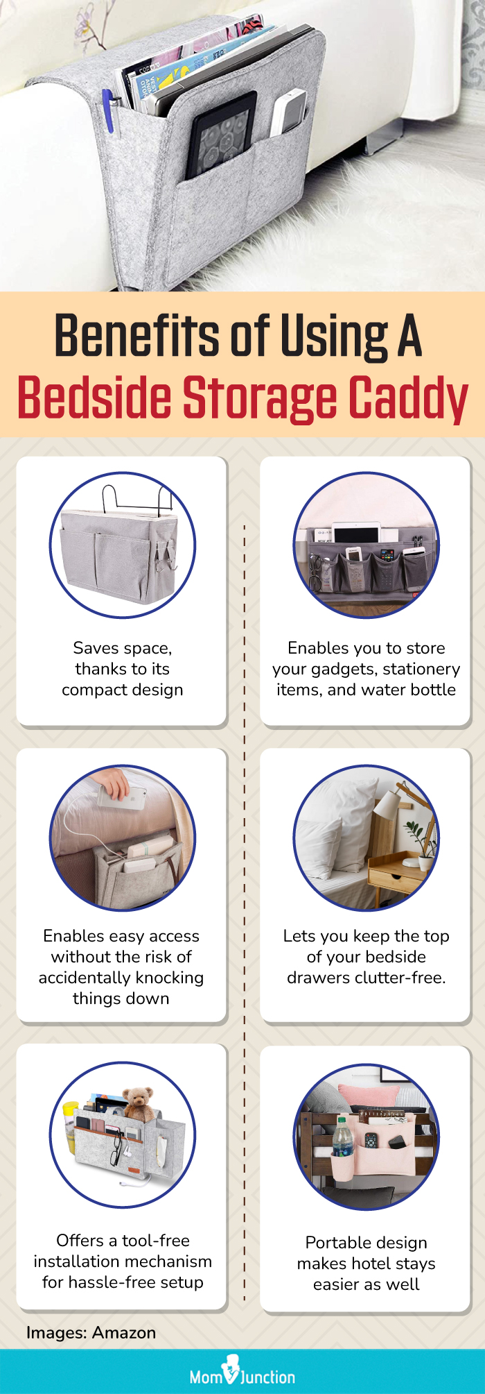 Benefits of Using A Bedside Storage Caddy (infographic)