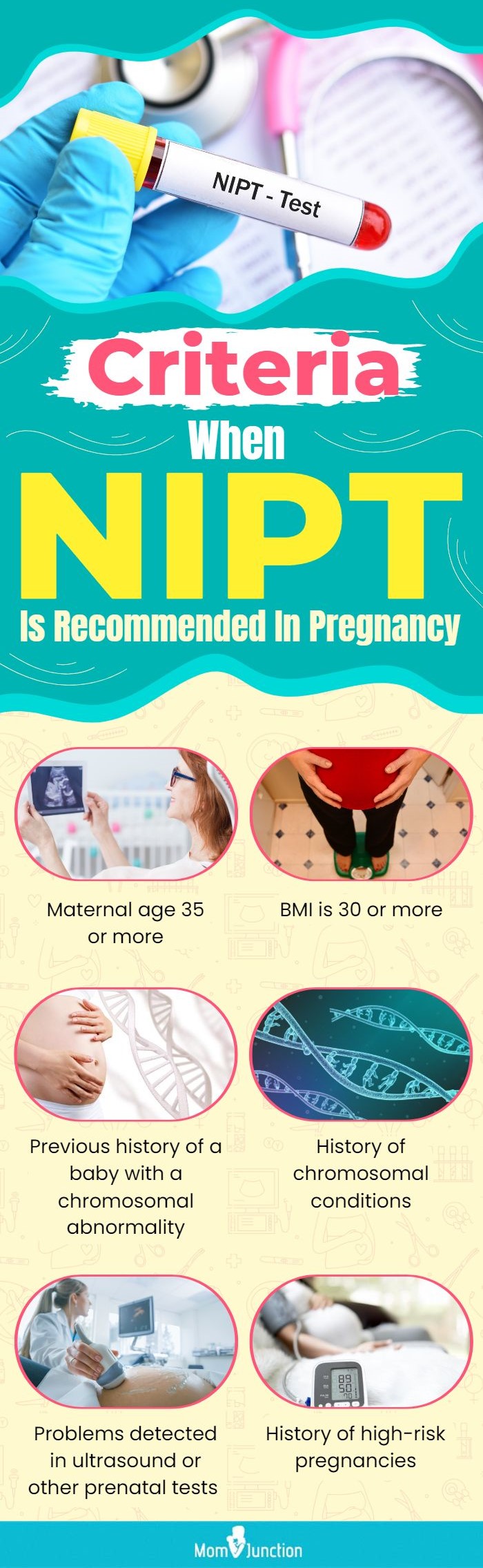 criteria when nipt is recommended in pregnancy (infographic)