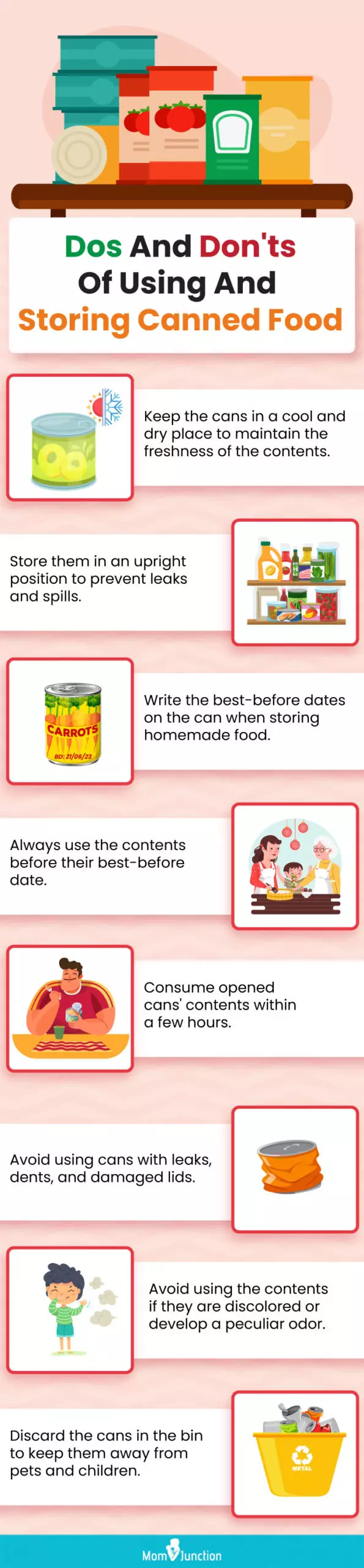 Dos-And-Don'ts Of Using And Storing Canned Food (infographic)