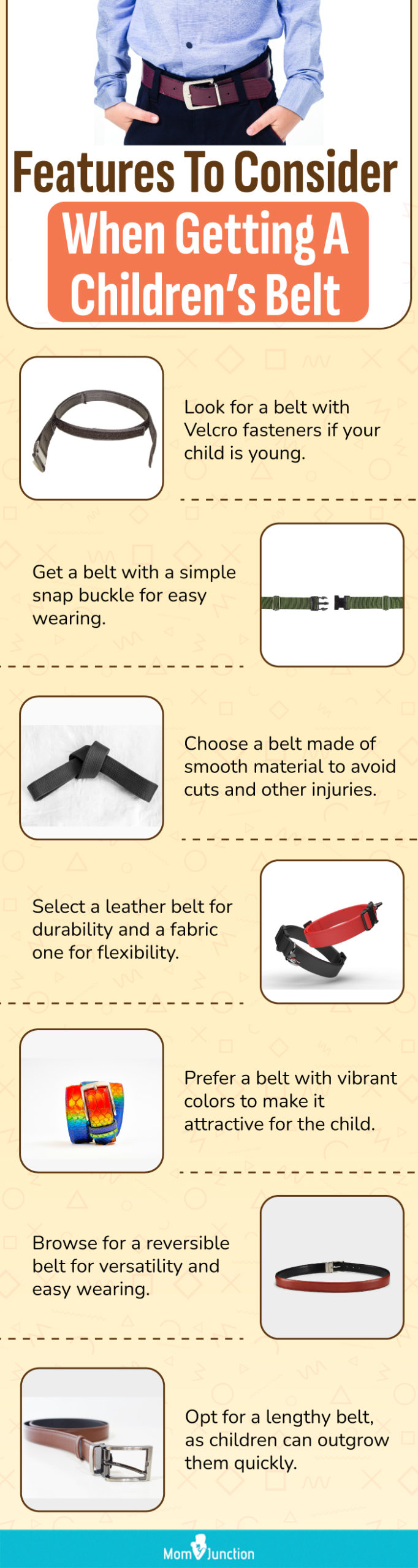 Features To Consider When Getting A Children’s Belt (infographic)