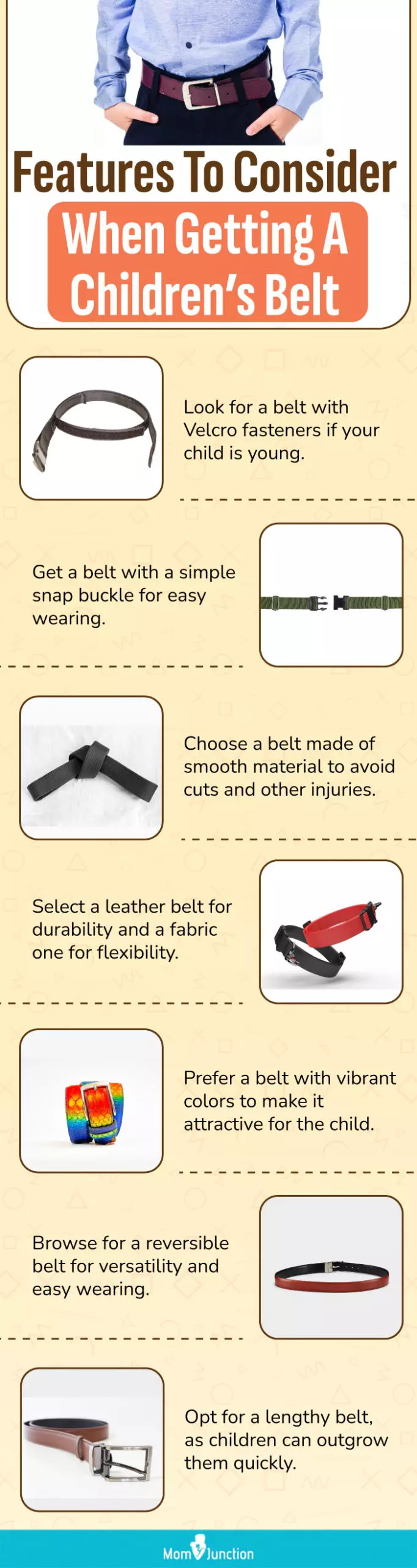 Features To Consider When Getting A Children’s Belt (infographic)