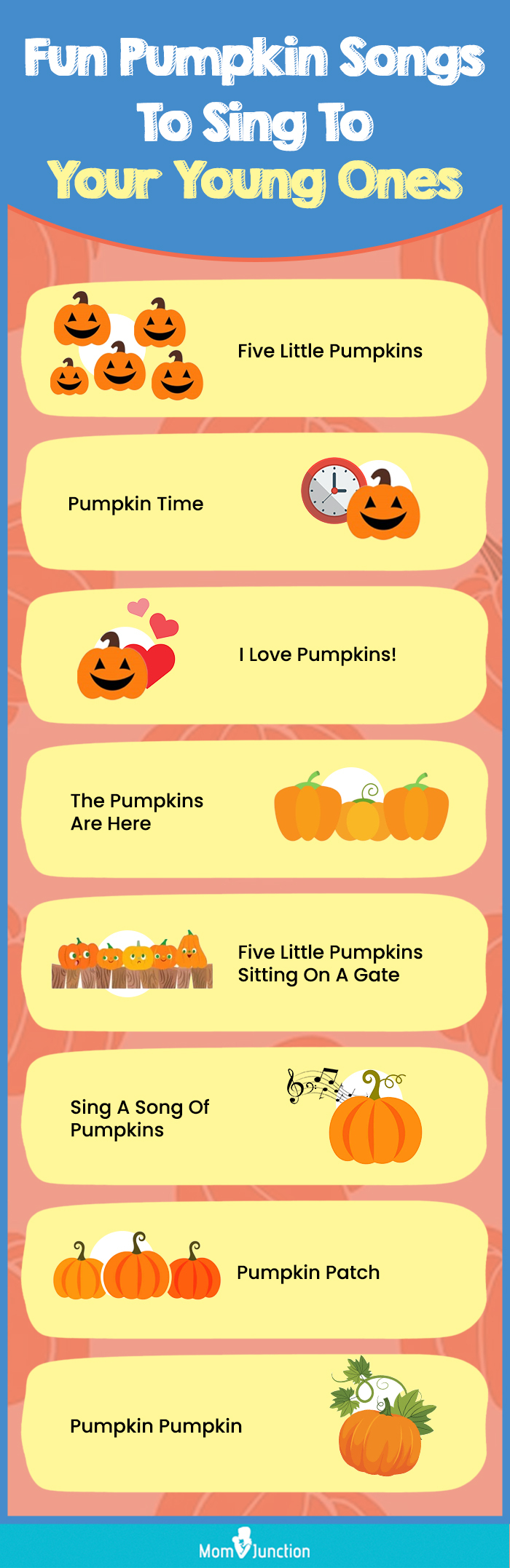 fun pumpkin songs to sing to your young ones (infographic)