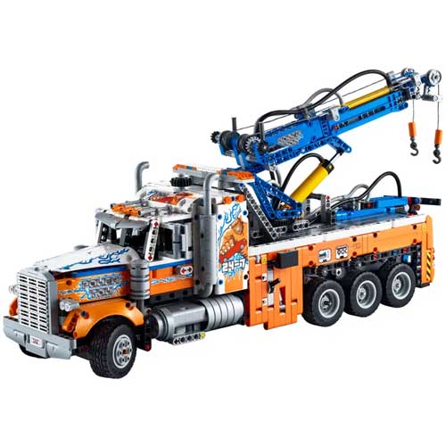 Lego Technic Heavy-Duty Tow Truck With Crane Toy Model Building Set