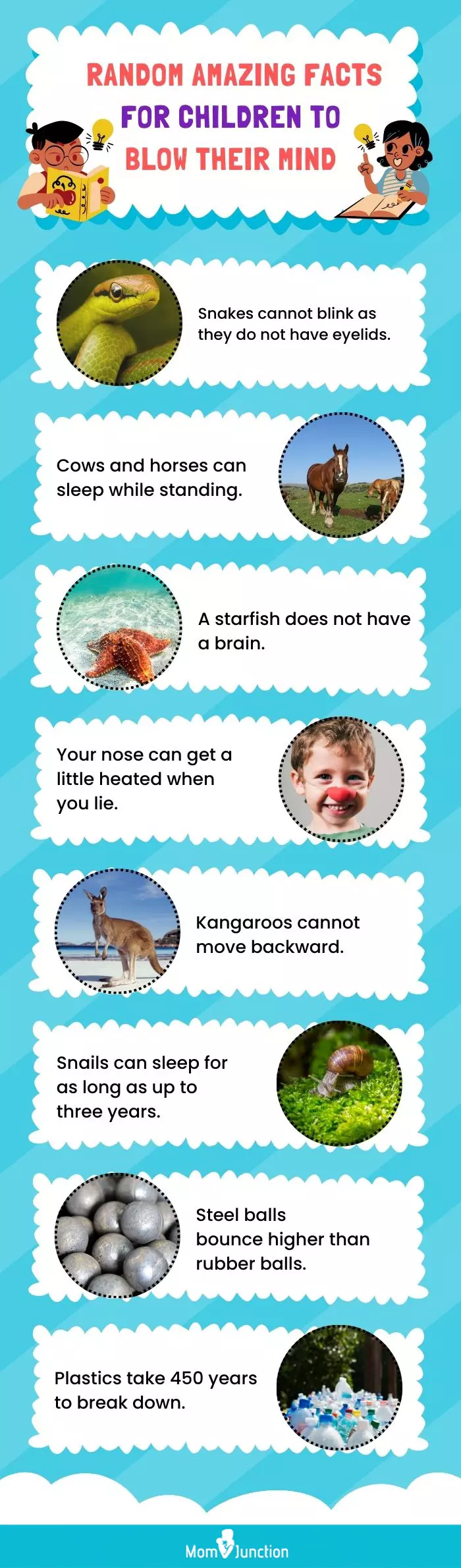 random hilarious facts for children to blow their mind (infographic)