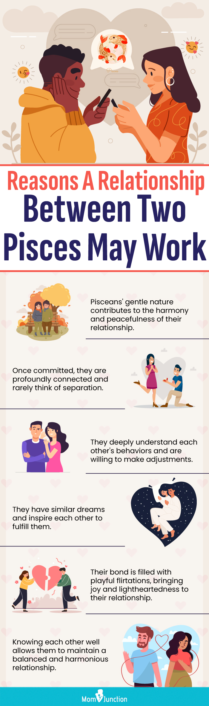 reasons why a relationship between two pisces individuals may work (infographic)