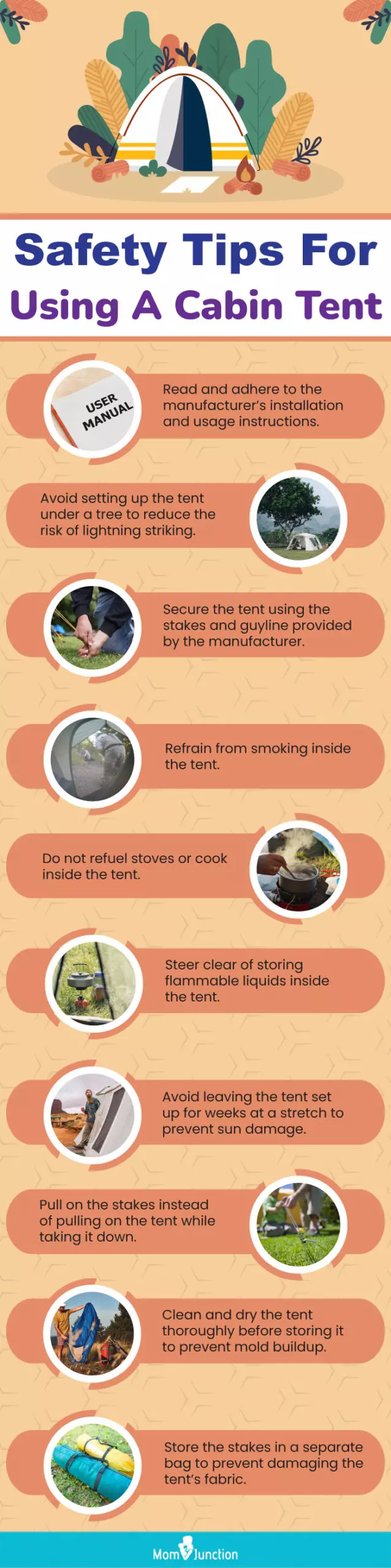 Safety Tips For Using A Cabin Tent (infographic)