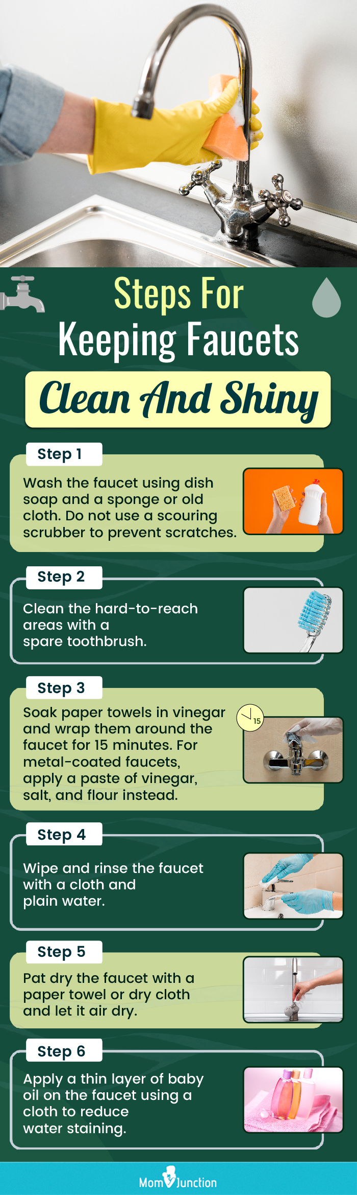 Steps For Keeping Faucets Clean And Shiny (infographic)