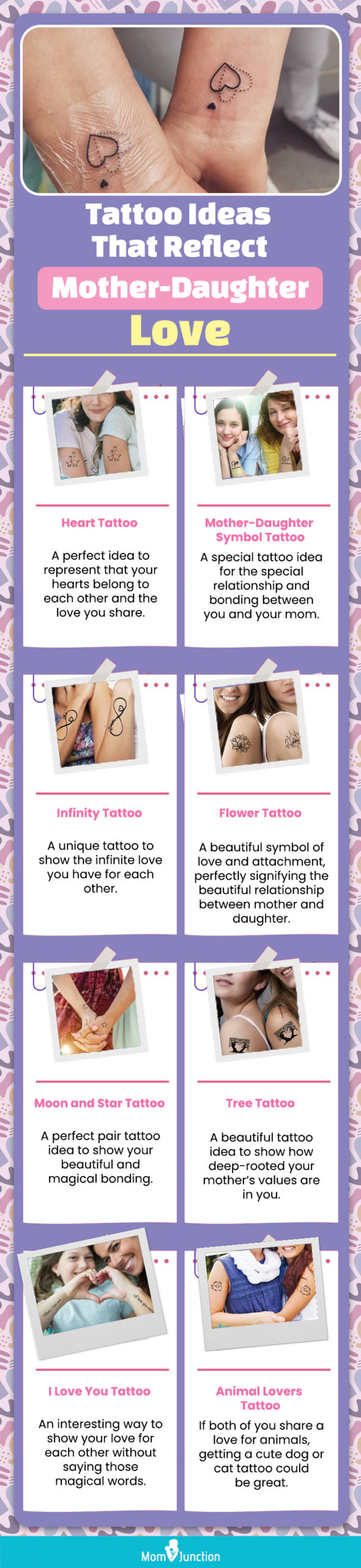 tattoo ideas that reflect mother daughter love (infographic)