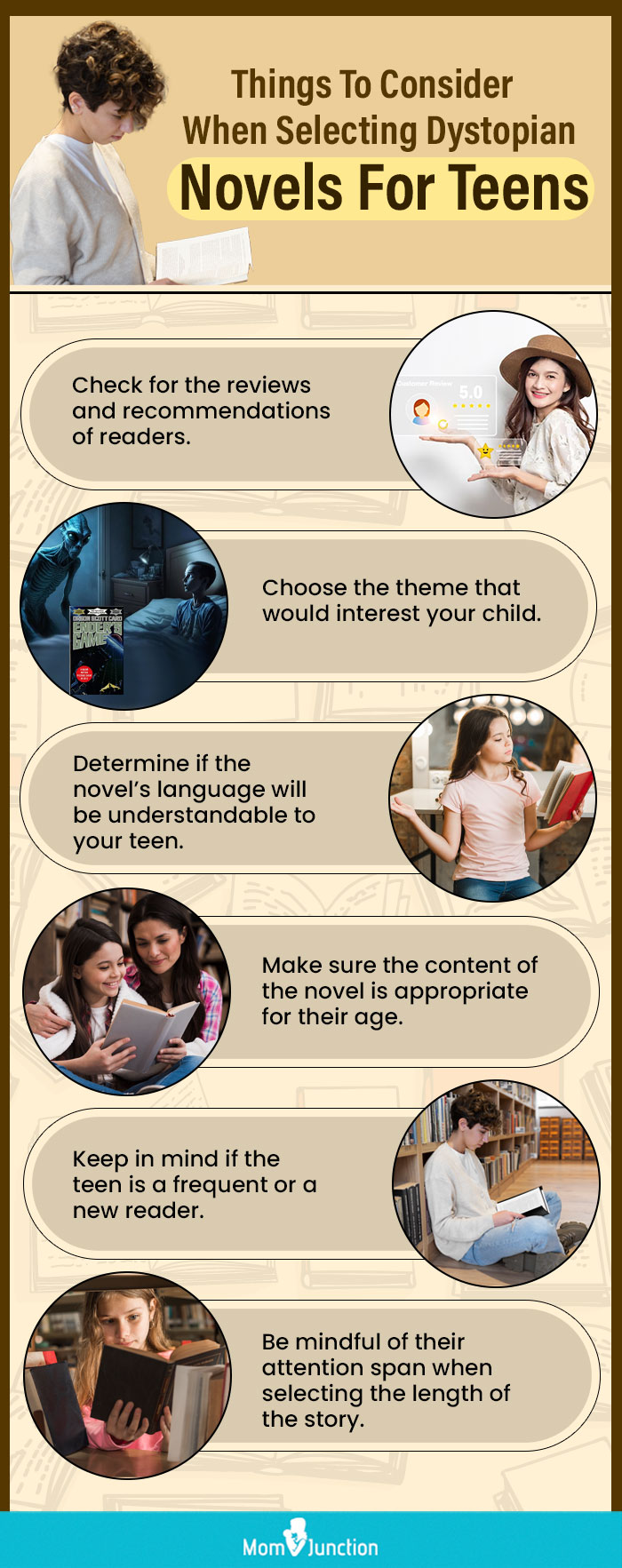Things To Consider When Selecting Dystopian Novels For Teens (infographic)