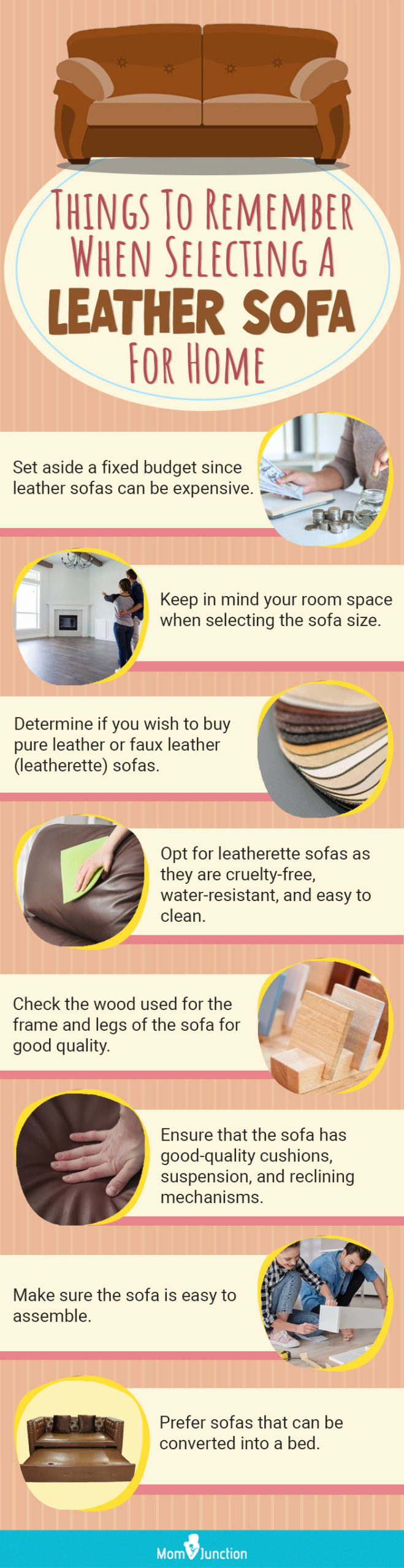Things To Remember When Selecting A Leather Sofa For Home (infographic)
